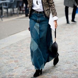 Levi’s patchwork denim skirt